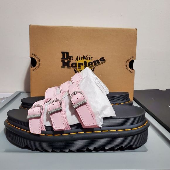 Dr. Martens Shoes - Dr. Martens Womens Sz US 7/ 38 EUR Blaire Slide 'Chalk Pink' 27294279 New